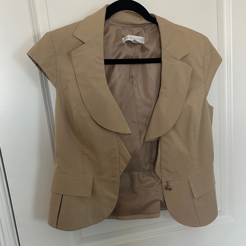 New York & Company Beige Women's Blazer